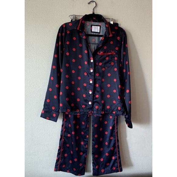 Abercrombie & Fitch Other - ABERCOMBIE & Fitch Pajama Size Small Blue Red Polka Dot Print Pants Shirt